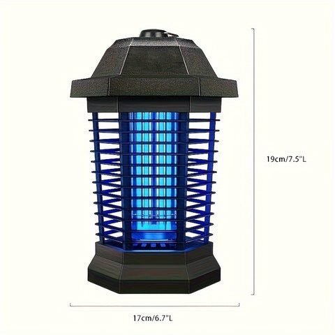 110V-130V US Plug Outdoor Bug Zapper Electric Fly Trap - Effective Mosquito Killer with 3 Prong Plug and Durable ABS Plastic Outer - Power Supply