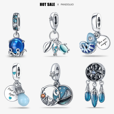 Charms 925 Original Fit Pandora 925 Original Charm Bracelet Women 925 Silver Hot Sale Pendant Beads DIY Jewelry Gift 2024 New in