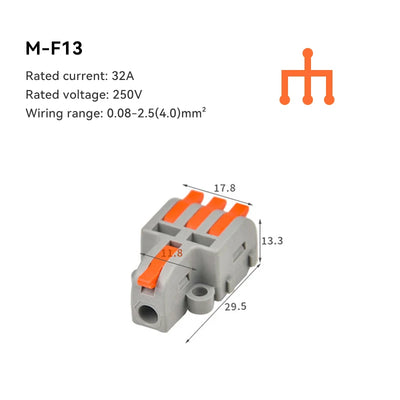 10/30/50 PCS Mini Fast Wiring Cable Connectors Universal Compact Splitter Electrical Conductors Push-in Home Terminal Block