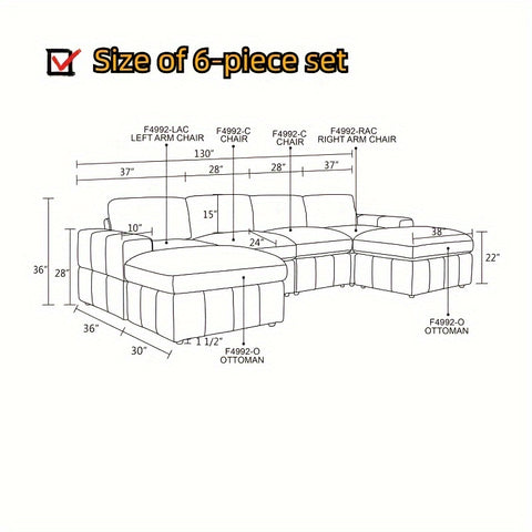 8-piece high-end leisure sofa set combination is suitable for large, medium and small family villa living room, 2024 new style comfortable Nordic style modern simple Tiktok net red same module partition sofa combination