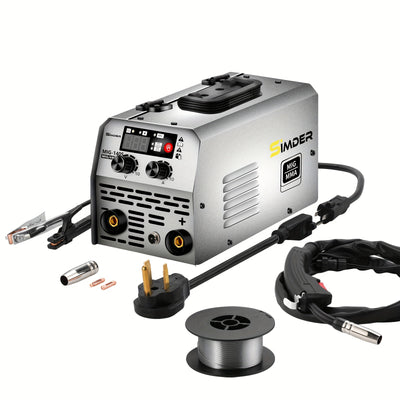 140A Dual Voltage MIG Welder - 2 in 1 Stick/Flux Core Welding Machine with IGBT Inverter Technology, 110V/220V, US Plug, Flux Cored Wire Included fo