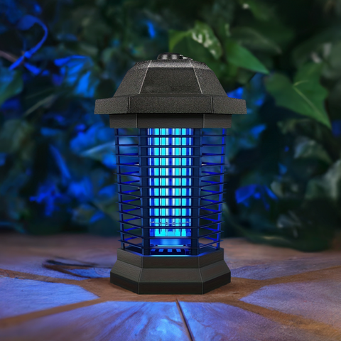 110V-130V US Plug Outdoor Bug Zapper Electric Fly Trap - Effective Mosquito Killer with 3 Prong Plug and Durable ABS Plastic Outer - Power Supply