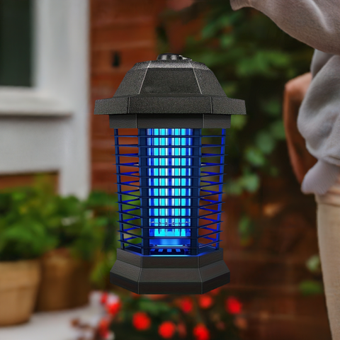 110V-130V US Plug Outdoor Bug Zapper Electric Fly Trap - Effective Mosquito Killer with 3 Prong Plug and Durable ABS Plastic Outer - Power Supply